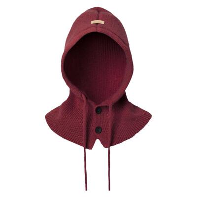 安可拉红帽子围巾一体