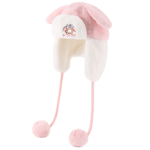 女童帽子加厚毛绒秋冬款雷锋帽儿童防寒保暖冬玉桂狗护耳帽冬季