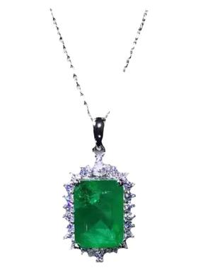 时尚豪华祖母绿项链复古