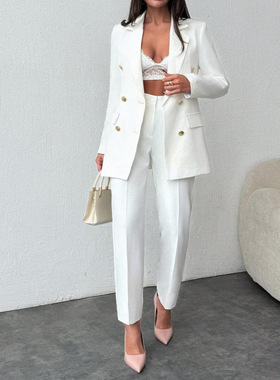 T 32443 Korean slim women's suit set 韩系小个子西装两件套