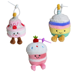 Gifts for addicts 卡通面包条三角包玩偶包包挂件毛绒公仔钥匙扣