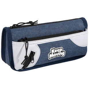 学生笔袋帆布铅笔盒双层大容量文具盒男孩款笔盒小学生初中生铅笔袋简约潮流文具袋学习用品笔袋小众不撞款