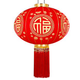 2025新款大红灯笼新年春节元旦长杆植绒乔迁大门阳台户外防水灯笼