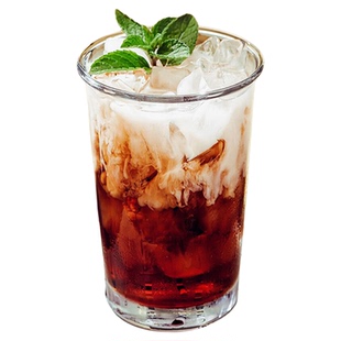 彩界高颜值ins风玻璃杯拿铁咖啡冷萃水杯家用翻口杯茶水杯牛奶杯