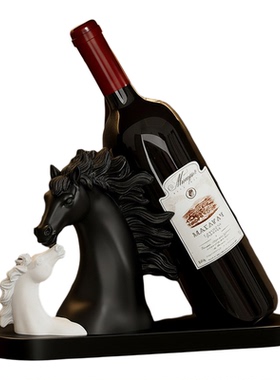 树脂装饰现代酒柜马到成功酒架