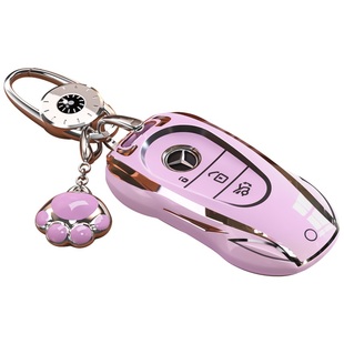 奔驰钥匙套E300L车C260L扣GLC壳A200L包C200男GLA女GLB适用GLE350