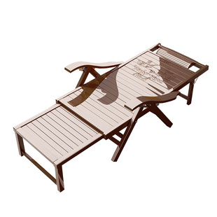 竹子躺椅折叠午休午睡懒人可坐可躺阳台休闲椅靠椅办公室老人专用