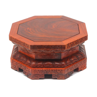 观音菩萨佛像底座实木黑檀木莲花座台供奉供佛关公奇石摆件红木托