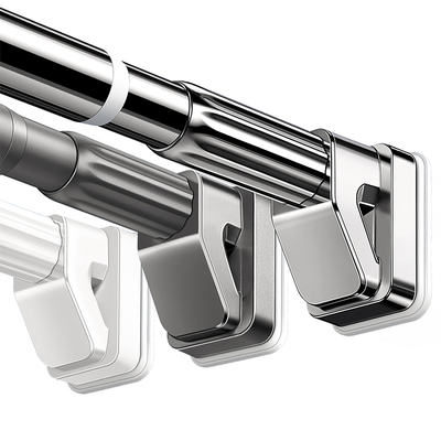 固定不掉晾衣伸缩杆不锈钢不伤墙