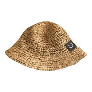儿童草帽遮阳防晒太阳渔夫帽子夏季薄款小男孩宝2026新款海边春款