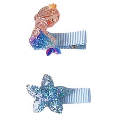 婴儿可爱全包布发夹发圈