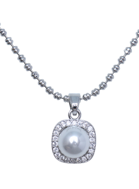 方糖家精致澳白色珍珠方糖项链