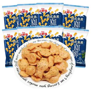 上好佳海苔味日式鱼果薯片儿童膨化零食办公室解馋休闲小吃批发