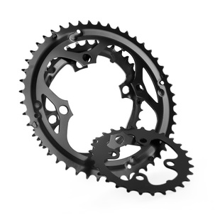 山地车104BCD牙盘齿片48T大盘38T中盘28T小盘三片式齿盘改装升级