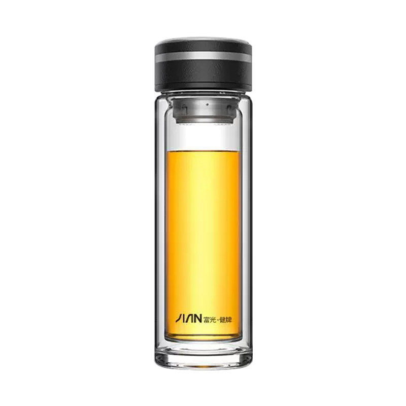 富光便携耐高温子女双层玻璃杯