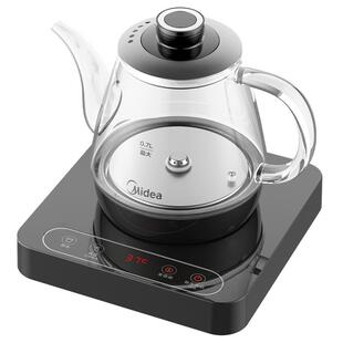 美的全自动上水烧水壶家用泡茶专用电热水壶电茶盘全自动加水断电