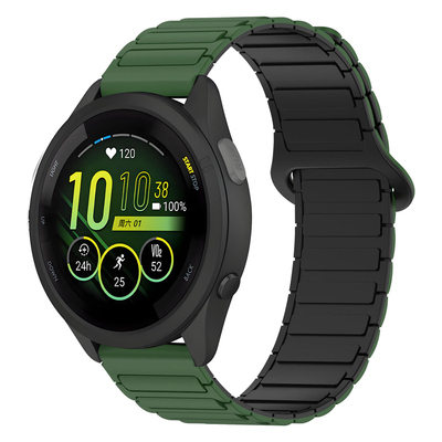 适用GARMIN佳明255S/245表带磁吸Forerunner265music硅胶VenuMove男士20mm运动Venu2夏VivoMove3工字款20mm