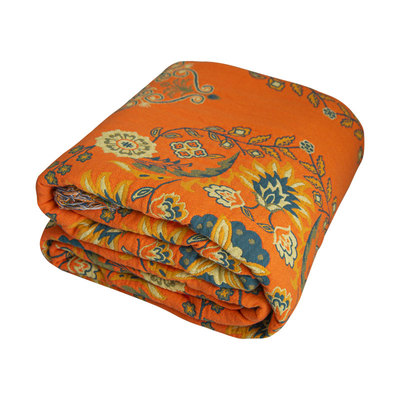 田园风纯棉纱布外贸床单双面盖毯