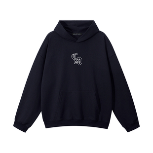 COURTMAN野球帝哥特CM刺绣连帽卫衣男秋季新款美式宽松百搭上衣潮