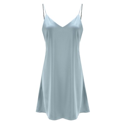 柠檬太太冰丝女性感睡衣家居服