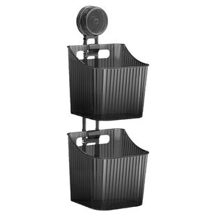 葱姜蒜收纳盒吸盘厨房收纳筐壁挂免打孔置物架生姜大蒜小挂篮神器