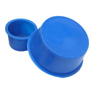 蓝色橡胶锥形堵头圆管防尘塞螺纹保护套帽塑料密封通用型螺纹盖子