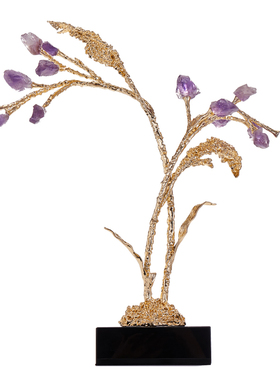 轻奢紫水晶五谷丰登稻谷摆件