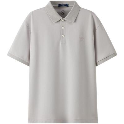 【凉感】SCOFIELD男士26年夏季新款含桑蚕丝纯色宽松短袖POLO衫