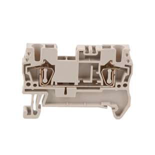 町洋导轨式AK2.5平方回拉式直通接线端子弹簧式单双层接线端子排