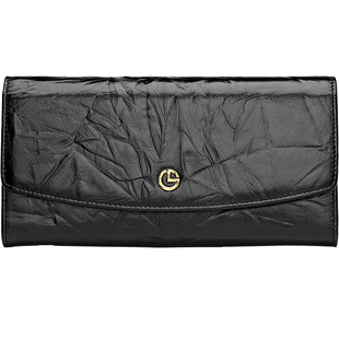 金利来长款钱包女真皮2026新款抓纹女士牛皮手包大容量多卡位钱夹