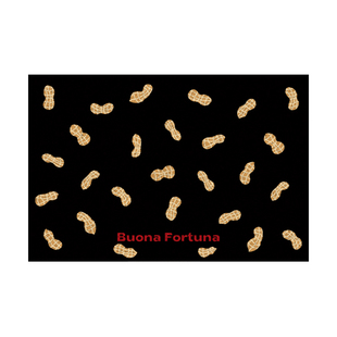 okay新年花生丝圈入户地垫红色喜庆可裁剪 pvc耐脏防滑除尘脚垫子