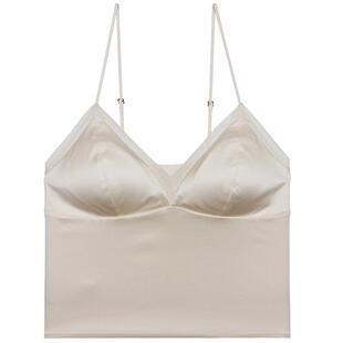 BECHIC丝丝新语桑蚕丝带杯背心吊带背心式文胸BC17BX2