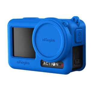 aMagisn阿迈适用大疆Action5PRO/4硅胶套运动相机DJI Action3保护套防刮摔外壳可接磁吸快拆亲肤硅胶套保护壳