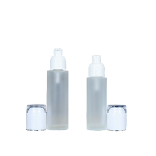 高档亚克力分装瓶磨砂玻璃面霜瓶20克30克化妆品空瓶旅行装小样瓶