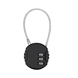 钢丝密码锁挂锁钢缆防盗电动车筐篮柜子软长绳钥匙锁头盔锁具大全