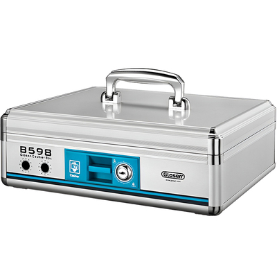 保管收银钱箱特厚铝合金+机械锁