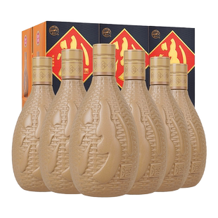 【官方正品】山西杏花村汾酒 53度紫砂汾酒475mL*6瓶纯粮整箱白酒