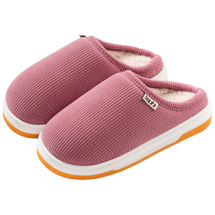 回力老人防滑棉拖鞋女士2025新款冬季妈妈室内家居厚底防摔棉拖男