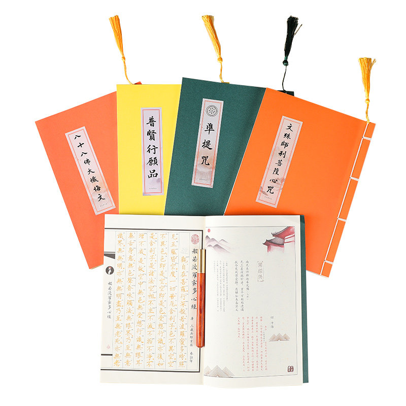 【为去世亲人抄】手抄硬笔临摹描红本练字帖楷书带注音古风流苏
