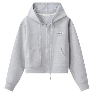 MARDI小雏菊毛衣裙女连帽连衣裙休闲气质修身百搭时尚灰色少女