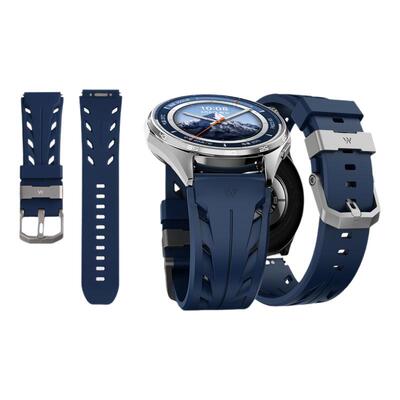 适用OPPOwatchX2千峰蔚蓝手表带watchX康赛高弹力橡胶腕表带watchS运动4pro智能watch3pro男士2春夏透气硅胶