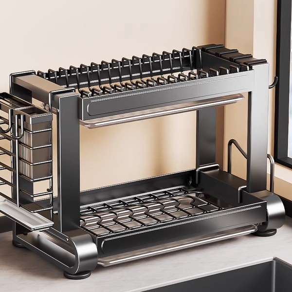 2025新款厨房置物架碗碟收纳架多功能碗盘放碗筷盒碗柜碗架沥水架