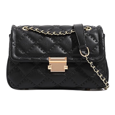 小香风菱格链条斜挎女包