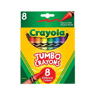 绘儿乐Crayola8色幼儿专用特大蜡笔无毒实心巨能画丝滑易上色