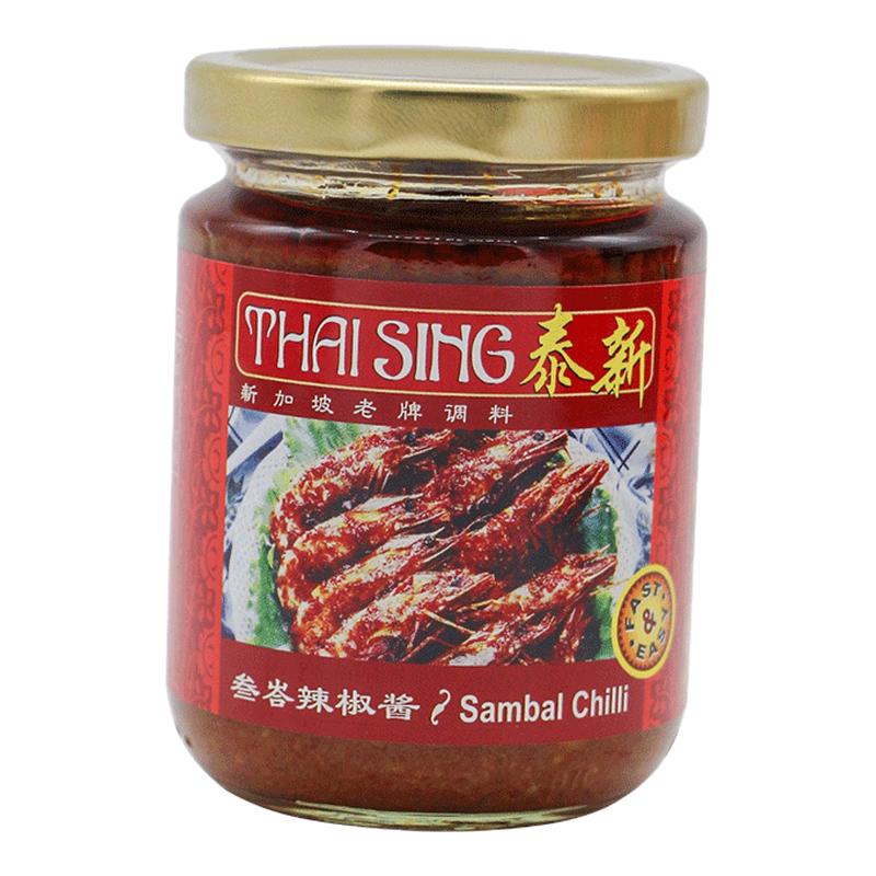 sambal新加坡进口泰新叁巴辣椒酱参巴辣椒酱桑巴酱香辣虾酱225g