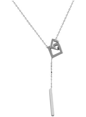 钛钢轻奢时尚新欧美范项链女韩简约ins潮个性百搭森系流苏锁骨链