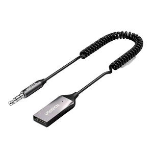 绿联车载蓝牙接收器aux汽车usb接口3.5mm无线蓝牙棒5.0播放适配器