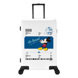 迪士尼行李箱女拉杆箱大容量24寸大学生出国26寸旅行箱轻便箱子男
