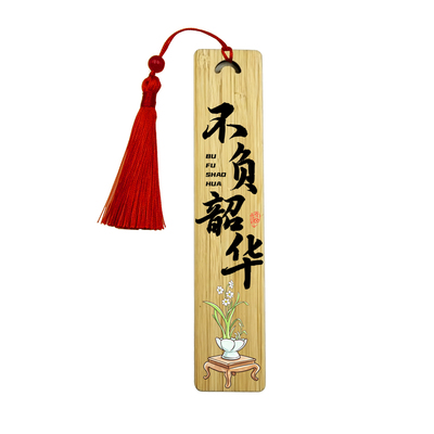 高颜值晶瓷彩绘楠竹励志书签中小学生刷题阅读可定制祝福文创好物