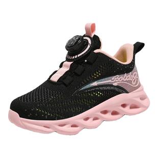 巴布豆女童鞋子春夏季新款轻便软底网面透气中大童儿童运动鞋防滑